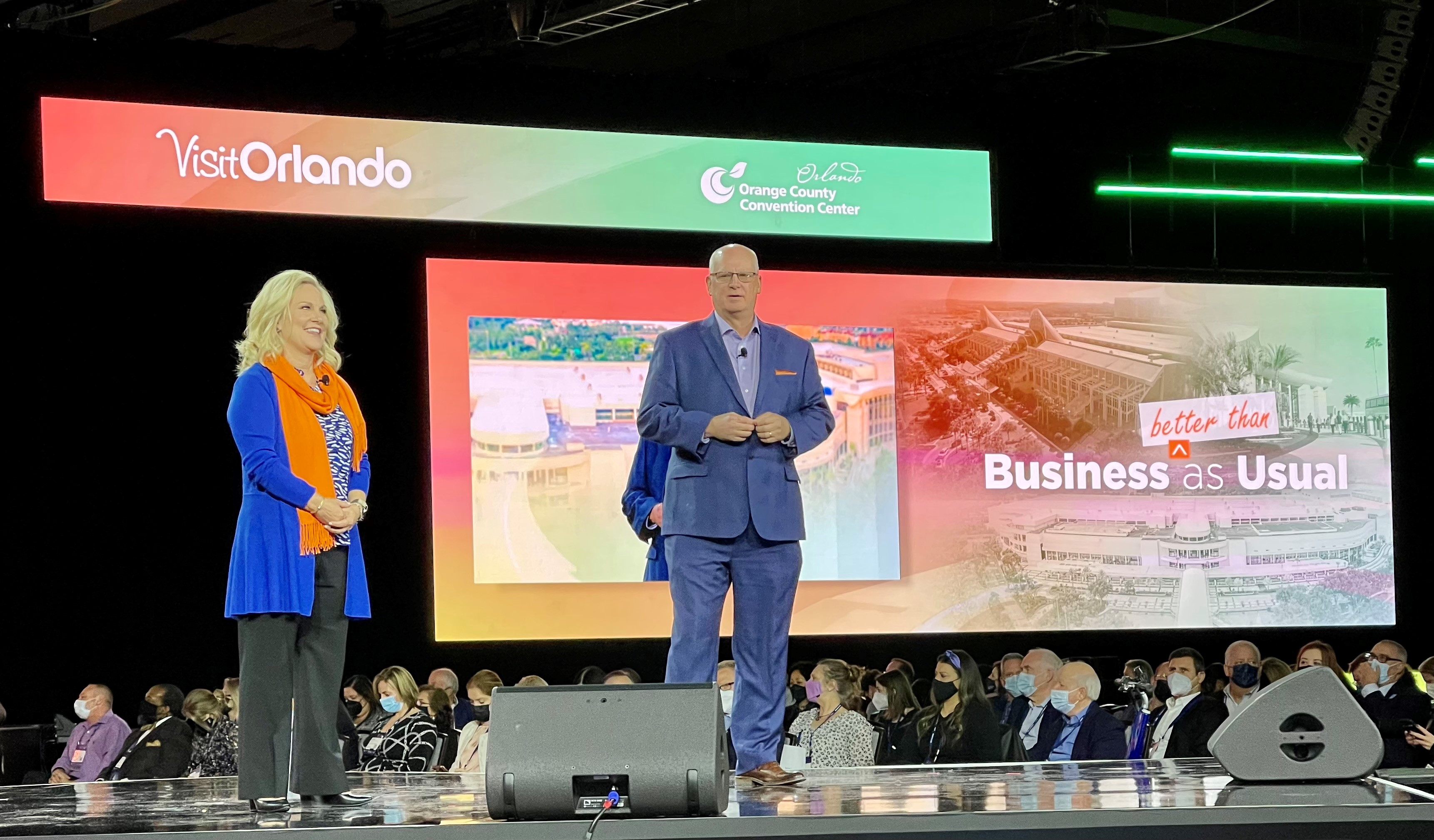 Visit Orlando President and CEO Casandra Matej and OCCC Executive Director Mark Tester join the main stage to speak on how Orlando has emerged as a recovery leader.