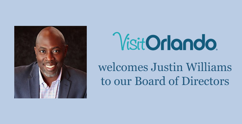 Welcome Justin Williams to the Visit Orlando Board of Directors