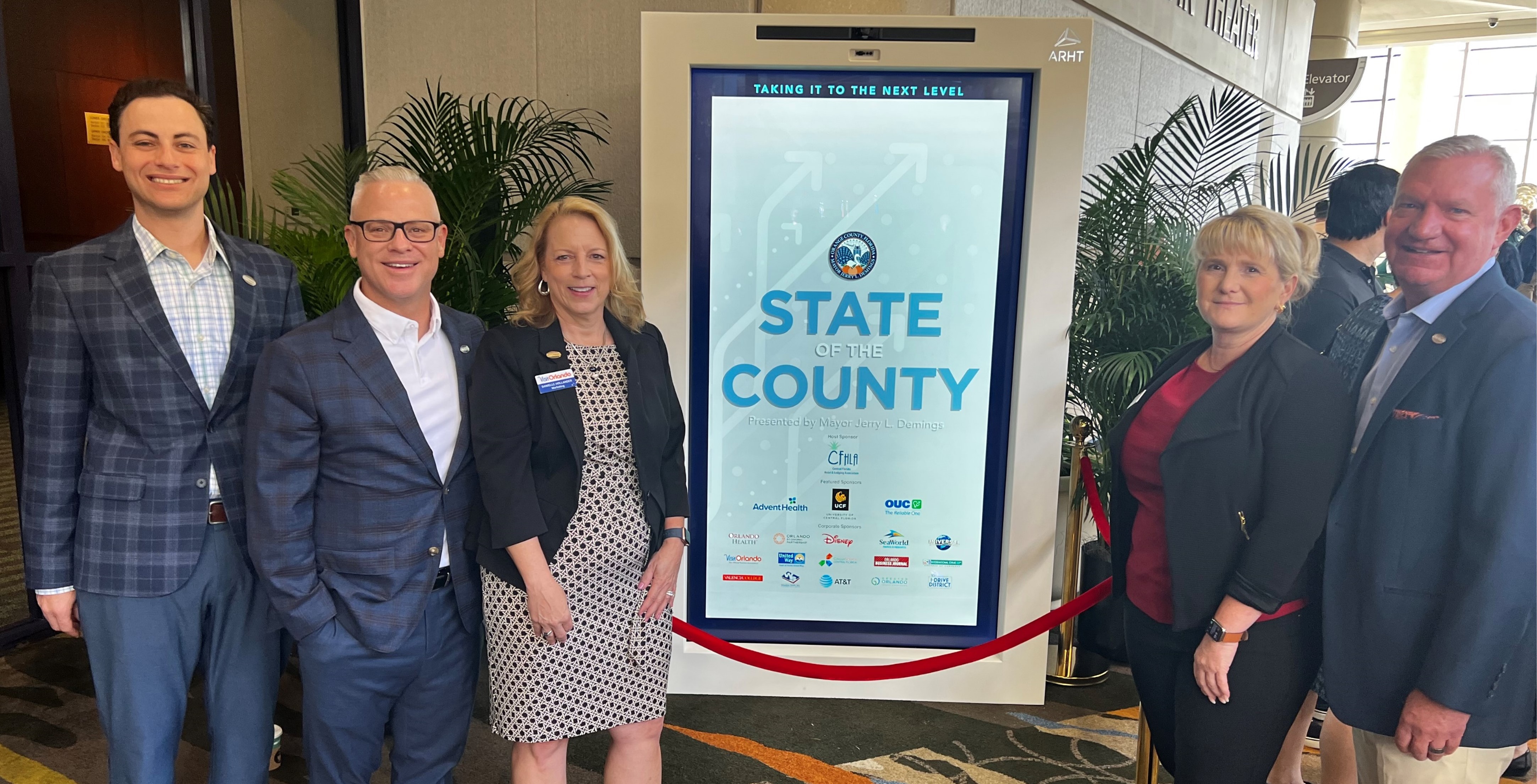 Visit Orlando team members attend Orange County Mayor Jerry L. Demings' 2023 State of the County message. 