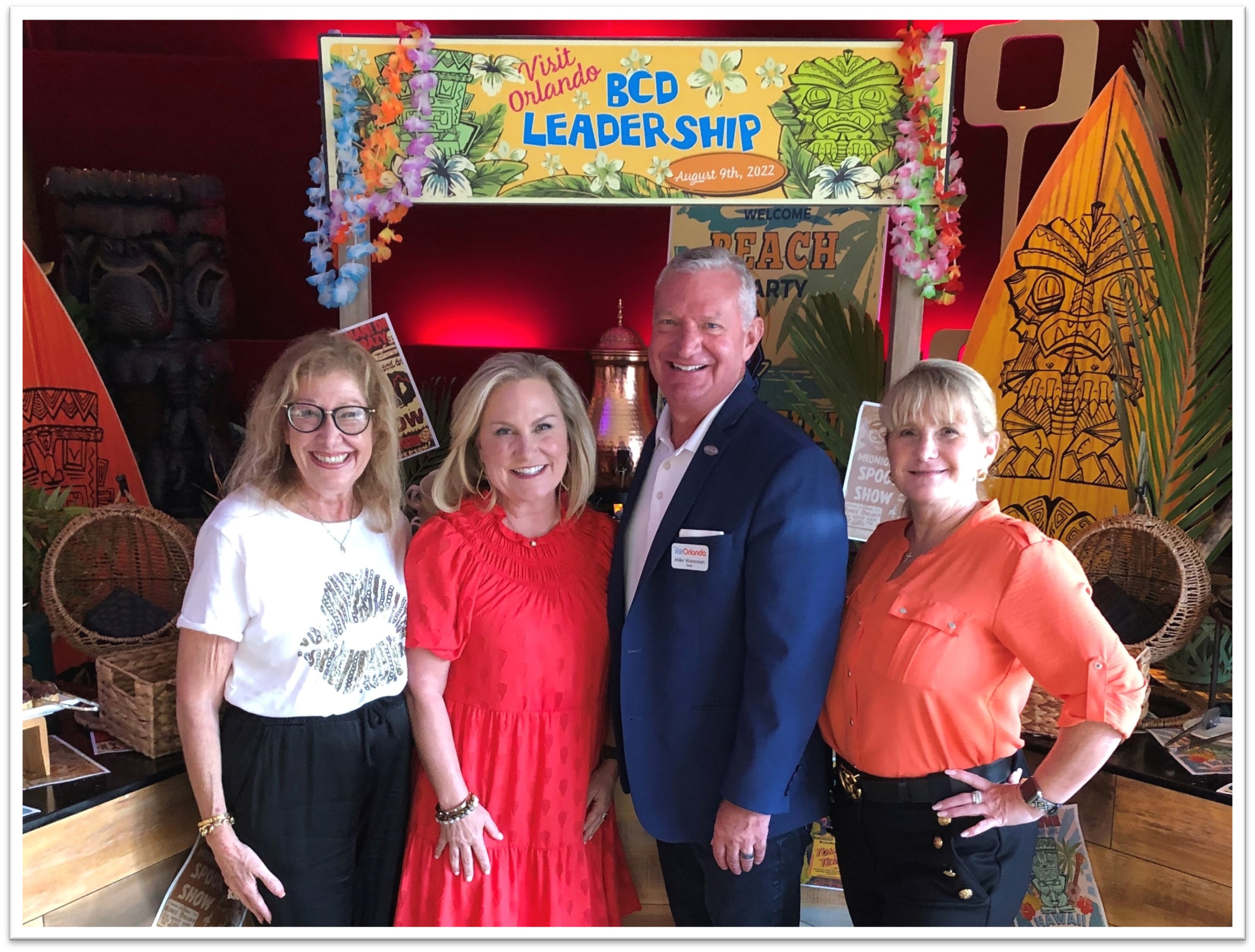 Casandra Matej, president and CEO at Visit Orlando, pictured with Visit Orlando team members while hosting the BCD leadership team.