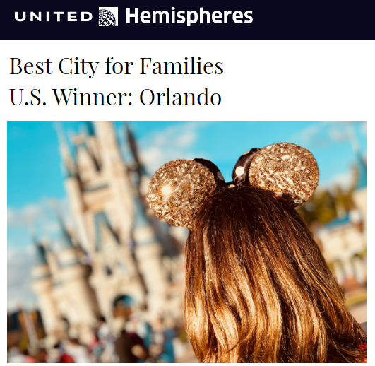Orlando wins twice in the 2021 Hemispheres Readers' Choice Awards