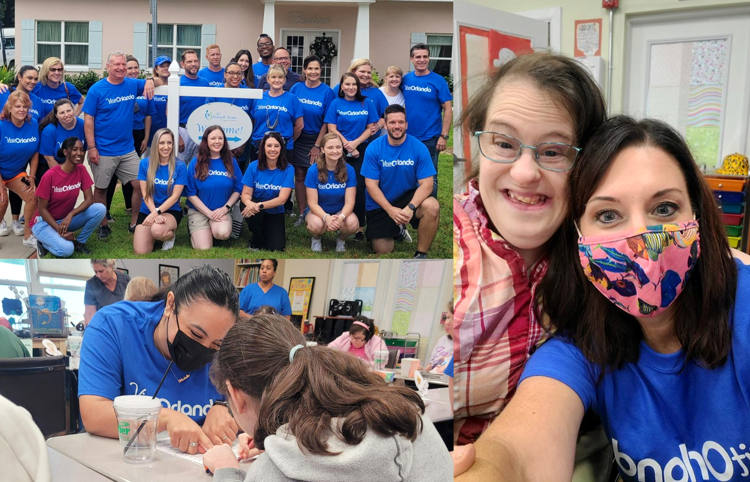 Visit Orlando staff volunteered at the Russell Home for Atypical Children
