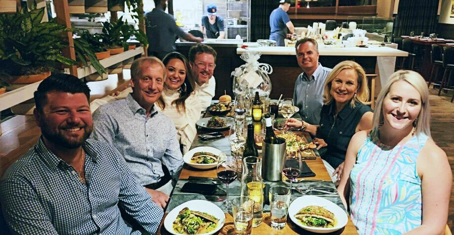 Visit Orlando President & CEO Casandra Matej joins Robert Agrusa, Brian Comes, Jason Seigel and several  others for Visit Orlando's Magical Dining at Luke's Kitchen & Bar.