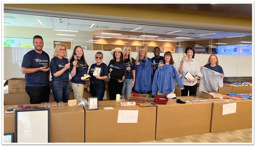 Visit Orlando's CARES (corporate social responsibility) committee pictured during the in-house rummage sale. 