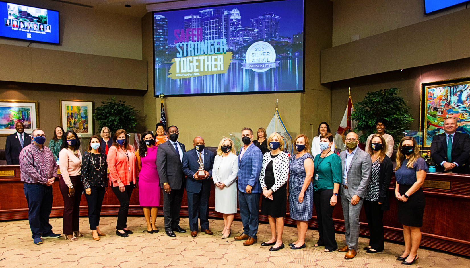 The Board of County Commissioners recognizes Visit Orlando, the Orlando Economic Partnership and Orange County for winning the prestigious PRSA Silver Anvil Award