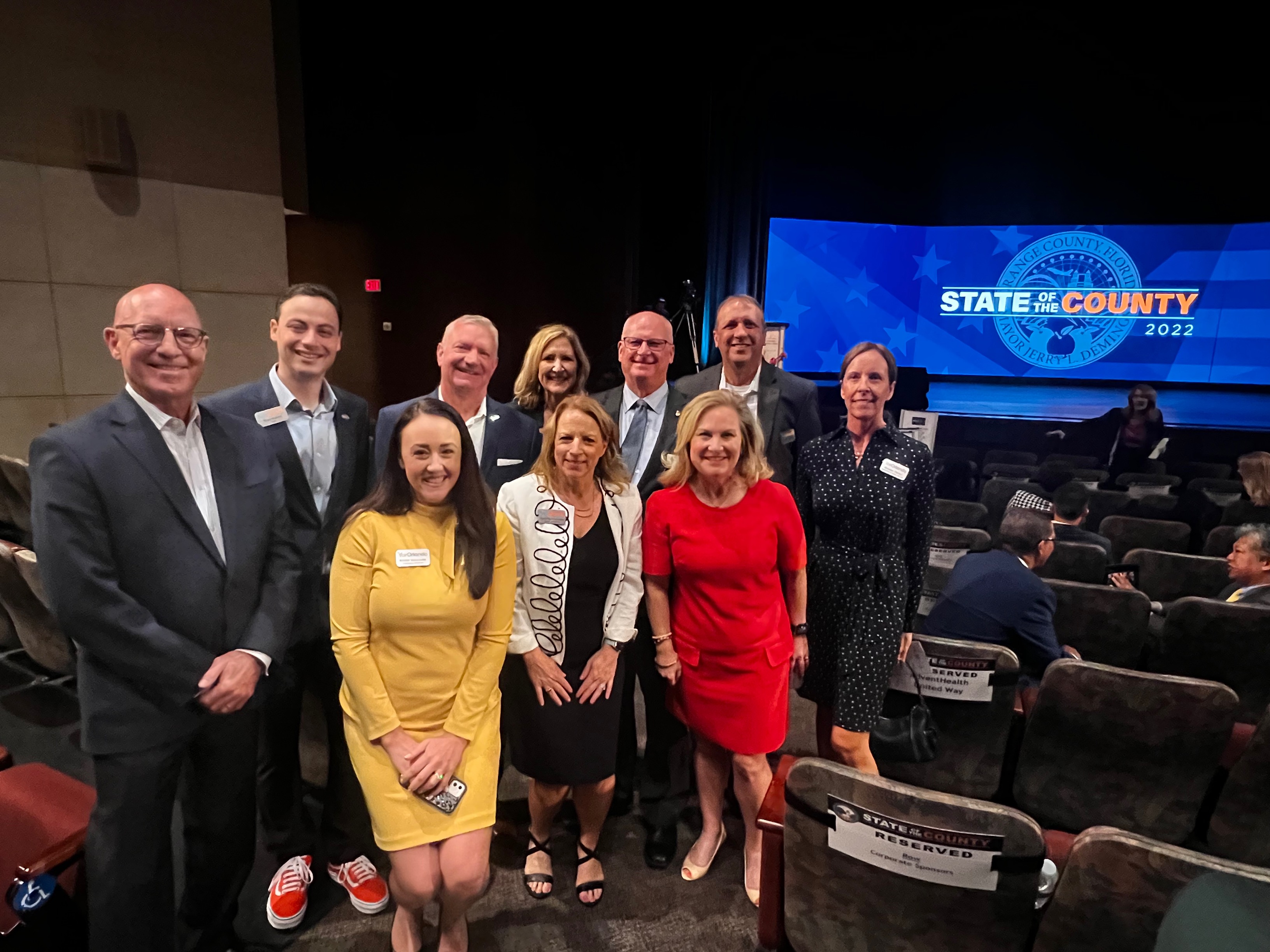 Visit Orlando team members pictured at OCCC during Mayor Demings’ 2022 State of the County address.