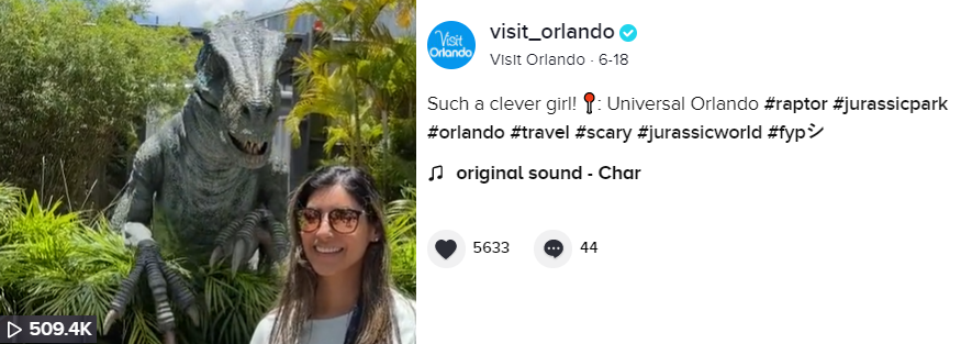 a (surprise) viral success on the Visit Orlando TikTok.
